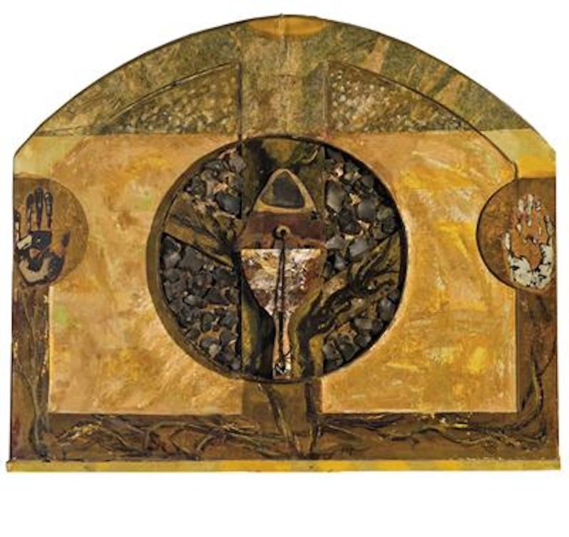 Bruno Ceccobelli, ''Bevete il suo rimedio'' 1997, 81 x 96 cm