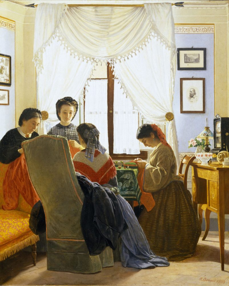 Odoardo Borrani, Le cucitrici di camicie rosse, 1863. Collezione privata