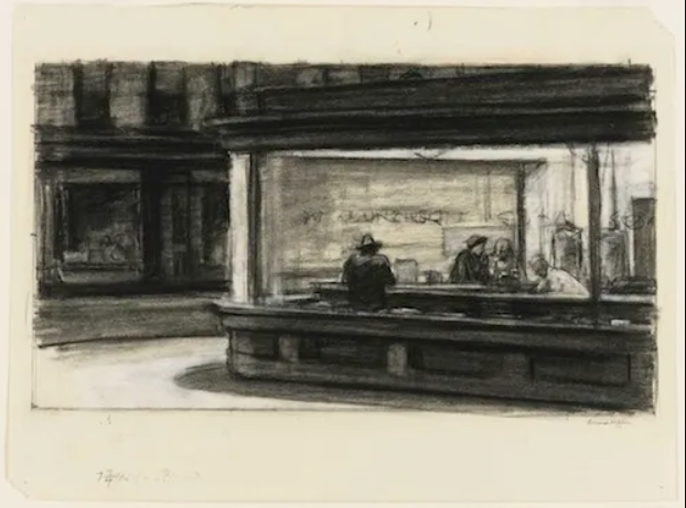 Nighthawks. L’analisi del capolavoro di Hopper attraverso gli studi preparatori