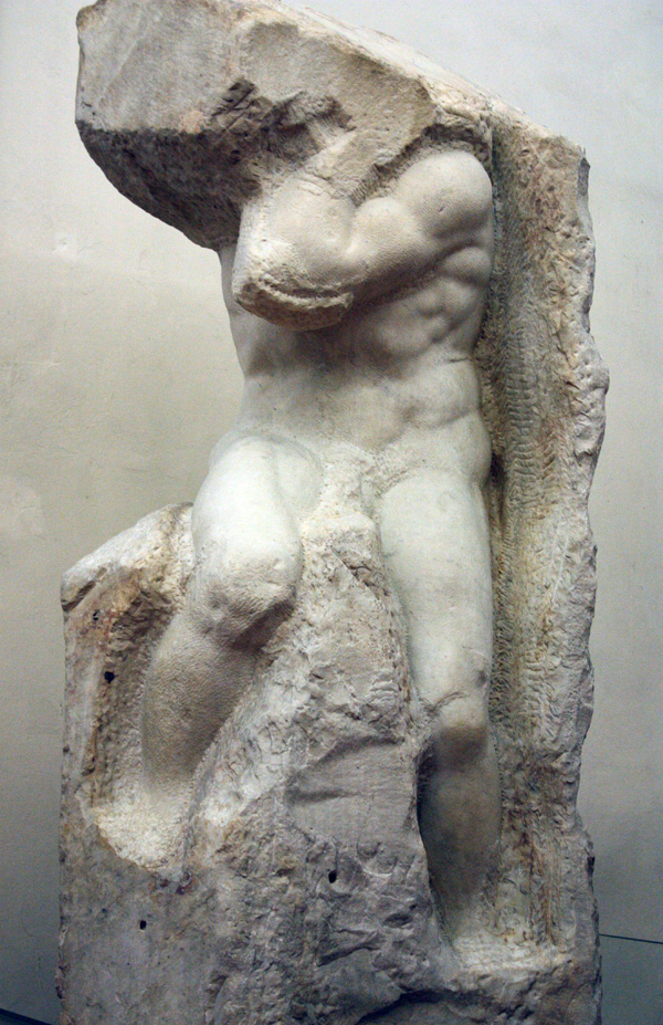 ''Atlante'', Prigioni, 1525-1530, il non finito di Michelangiolo