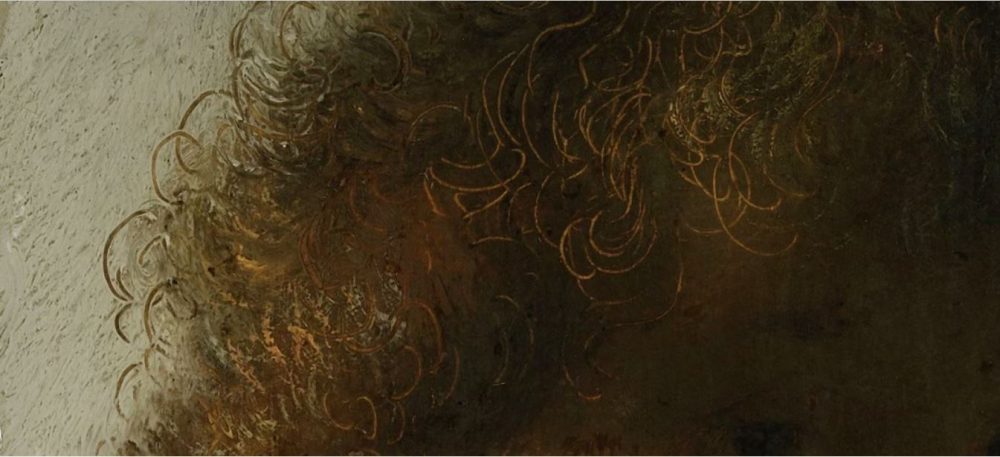 ''Autoritratto'', particolare, 1628, Rembrandt