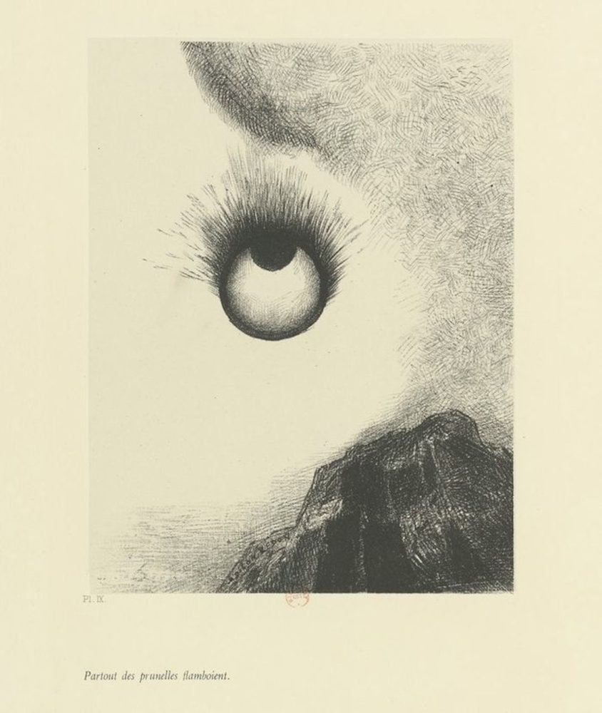 ''Ovunque gli alunni ardono'', 1888, Odilon Redon