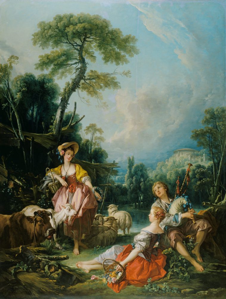 François Boucher Pastoral with a Bagpipe Player, 1749  © The Trustees of the Wallace Collection