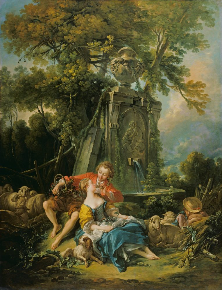 François Boucher Pastoral with a Couple near a Fountain, 1749  © The Trustees of the Wallace Collection