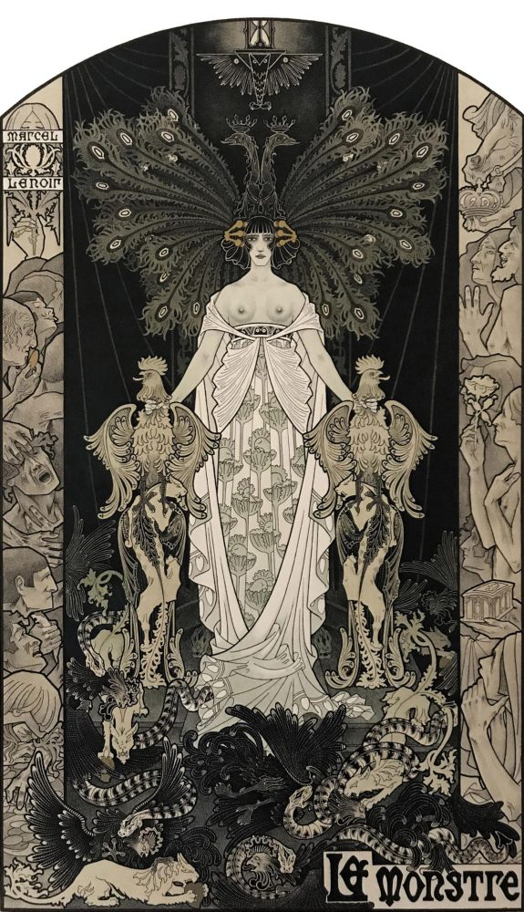Marcel-Lenoir, Le Monstre (Il mostro), 1897. Litografia a colori