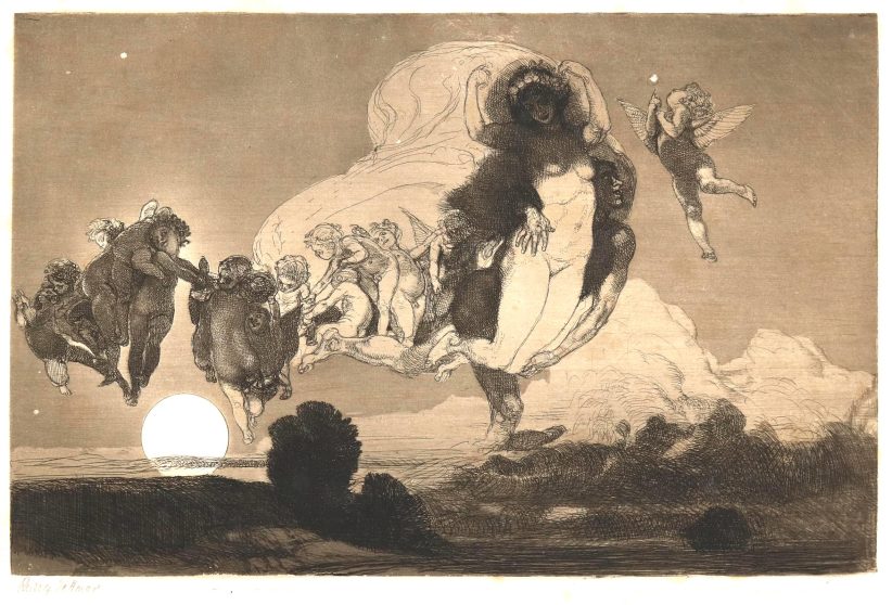 Rudolf Jettmar, Aufgehender Mond (Luna nascente), 1903. Acquaforte e acquatinta