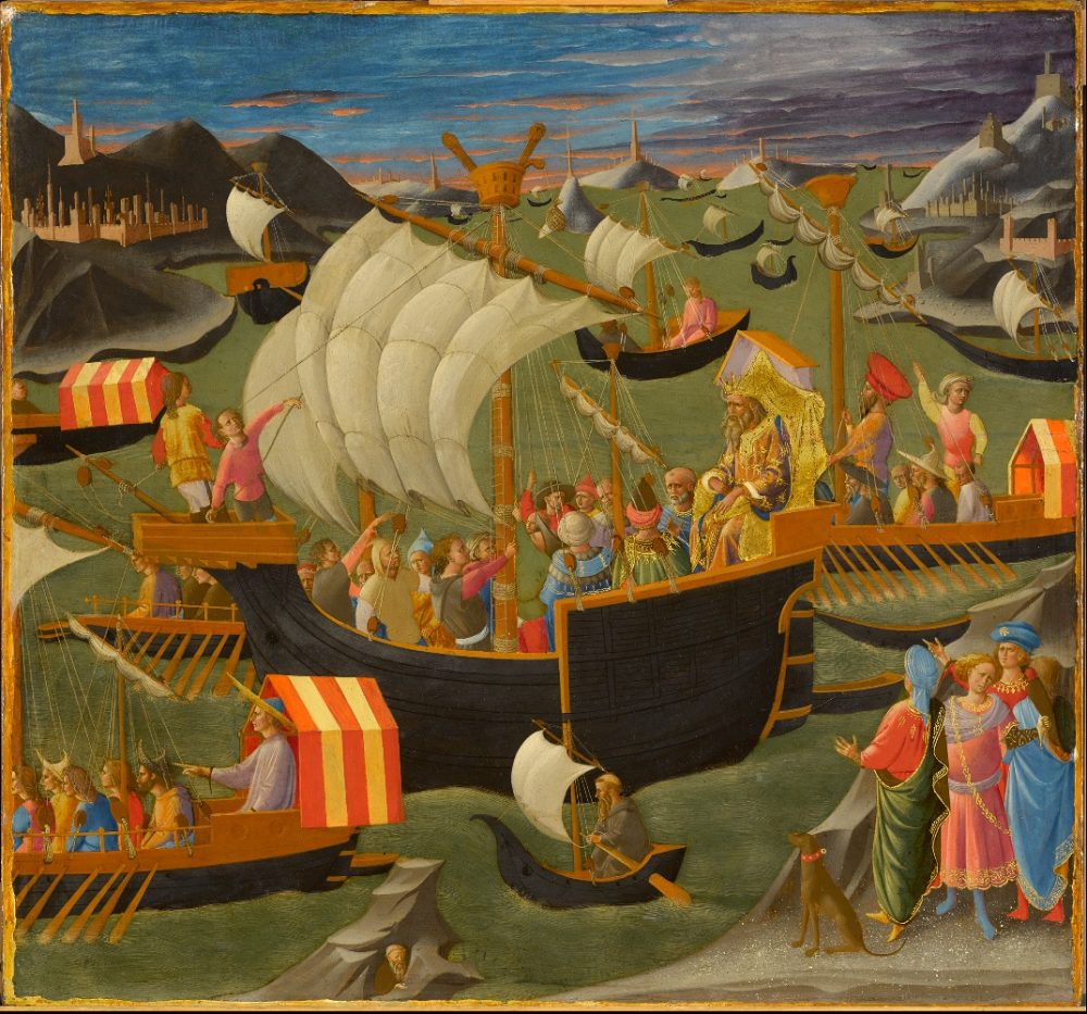 Francesco Pesellino, King Melchior Sailing to the Holy Land (1445–50). Photo: © Sterling and Francine Clark Art Institute, Williamstown, Massachusetts, USA.