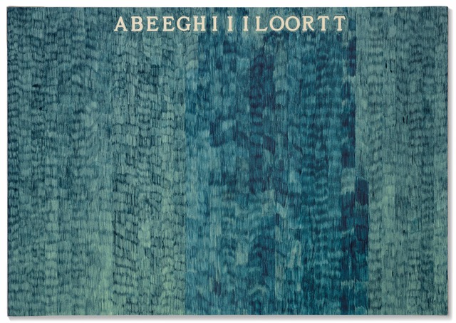 Alighiero Boetti ABEEGHIIILOORTT 1973 stima: £80.000-120.000