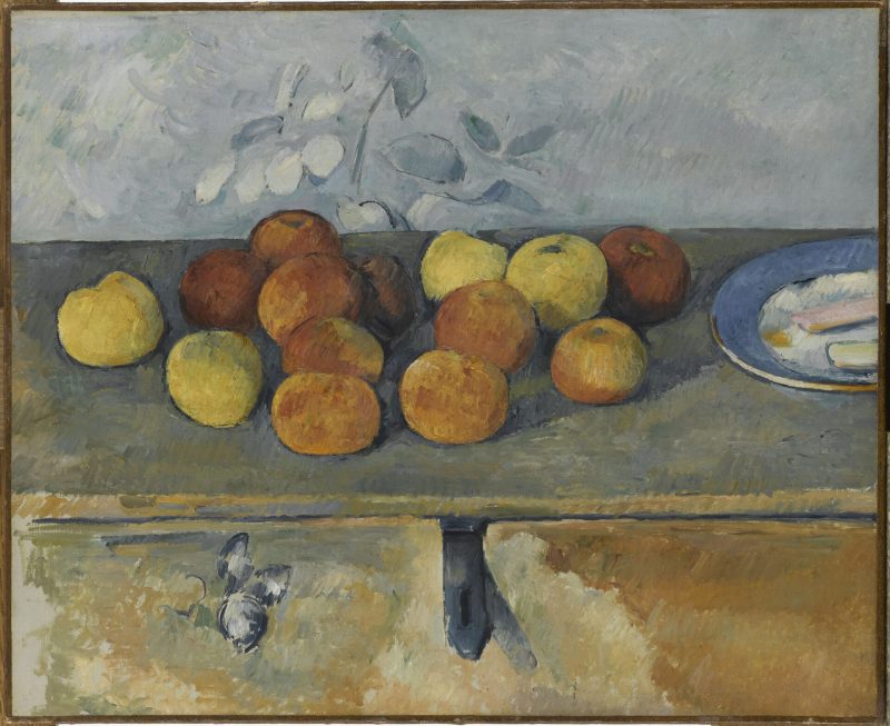 Paul Cézanne, Pommes et biscuits, 1880 circa, olio su tela, H. 45 x L. 55, Musée de L'Orangerie, Parigi