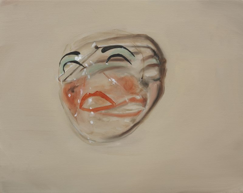 Michaël Borremans Mask , 2008 Oil on canvas , 15 3/4 x 19 3/4 in / 40 x 50 cm © Michaël Borremans, Courtesy the artist and David Zwirner Photo Peter Cox