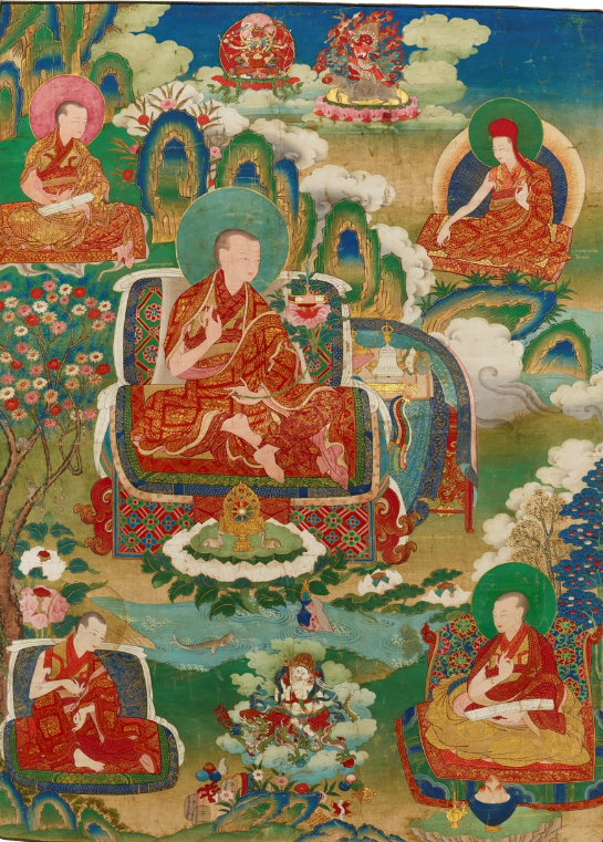 A PAINTING OF NGOR ABBOTS EASTERN TIBET, 18TH CENTURY 35¾ x 26 in. (91 x 66 cm.) Estimate: $200,000-300,000