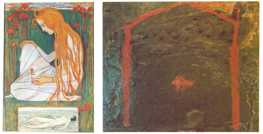 Ferdinand Hodler, ''The Dream'', 1897 e Bruno Ceccobelli ''Etrusco Ludens'', 1983
