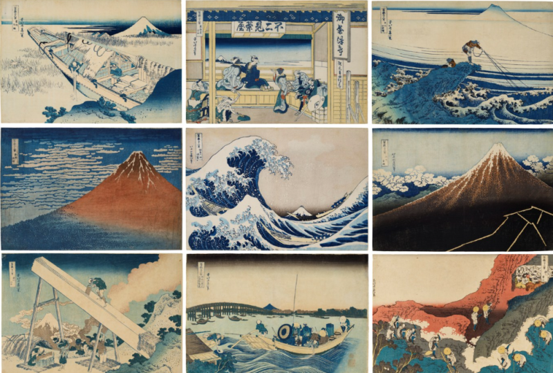 Property from a Prominent West Coast Collection KATSUSHIKA HOKUSAI (1760-1849) Fugaku sanjurokkei (Thirty-six views of Mount Fuji) A complete set of forty-six prints, each signed Saki no Hokusai Iitsu hitsu, Hokusai Iitsu hitsu or Hokusai aratame Iitsu hitsu, published by Nishimuraya Yohachi (Eijudo) Horizontal oban, various sizes (46) Estimate $3,000,000-5,000,000