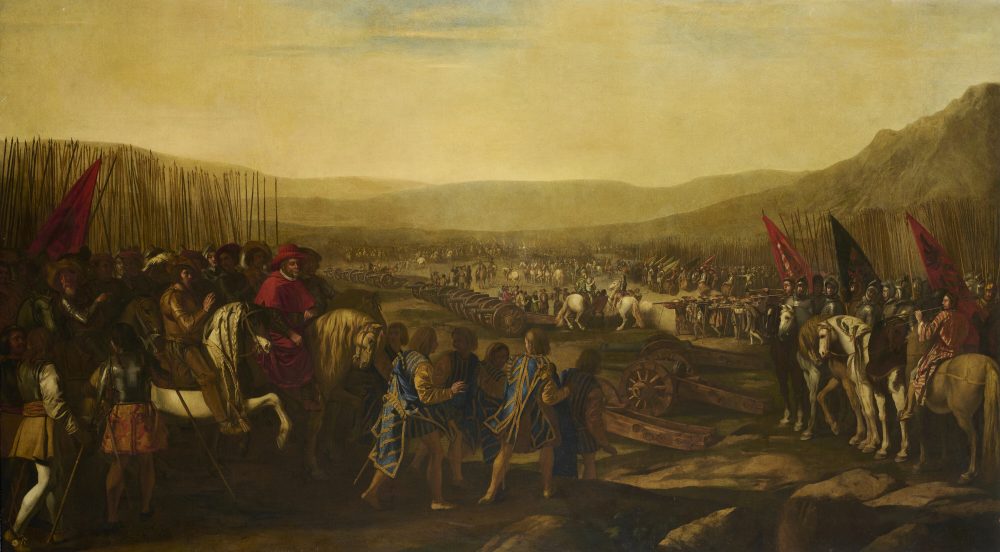Atelier di Aniello Falcone (Napoli 1607-1656)  "Il Cardinale Giulio Mazzarino passa in rassegna le truppe prima della battaglia"  olio su tela  Venduto € 56.700 