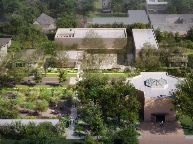 An aerial rendering of the Rothko Chapel and its new North Campus and meditation garden. COURTESY ARCHITECTURE RESEARCH OFFICE