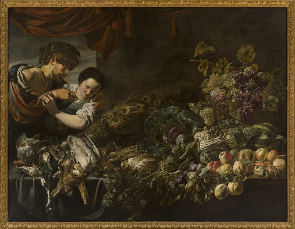 Adriaen Van Utrecht, Natura morta con figure, prima metà XVII sec., olio su tela. Collezione BPER Banca, Modena