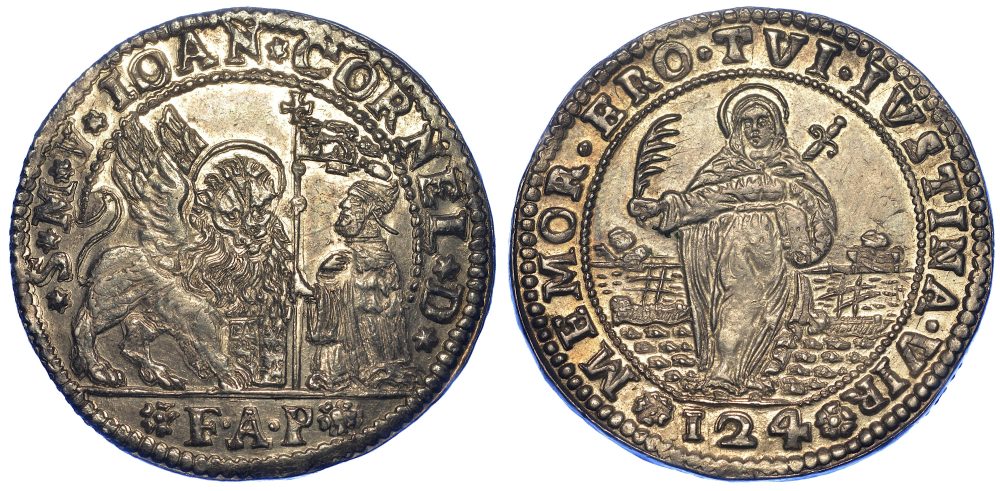 VENEZIA. GIOVANNI II CORNER, 1709-1722. Ducato. € 3.500,00 / 4.500,00