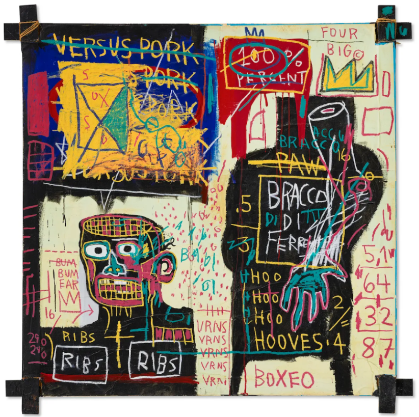 Jean-Michel Basquiat, The Italian Version of Popeye has no Pork in his Diet, 1982.