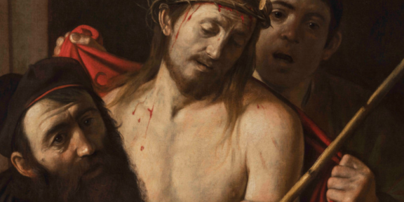 Ecce Homo (after the restoration). Michelangelo Merisi (conocido como Caravaggio). IMAGE COURTESY OF THE PRIVATE COLLECTION