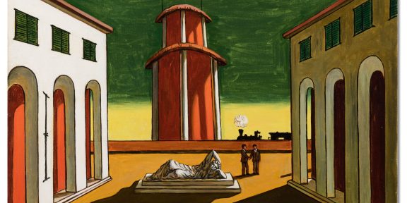 Lotto 18 Giorgio de Chirico, "Piazza d'Italia", fine anni '60, olio su tela, cm 40x50. Venduto € 226.800