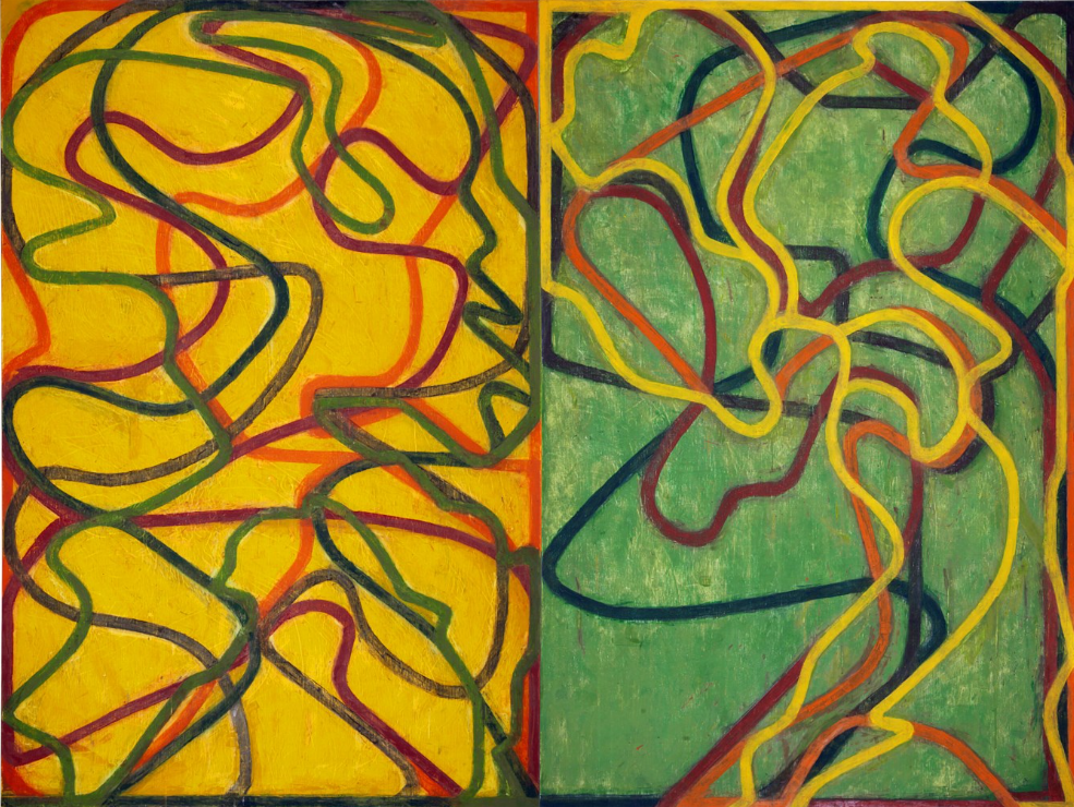 BRICE MARDEN (1938-2023)Event oil on linen, in two parts Painted in 2004-2007. Estimate: $30,000,000-50,000,000 