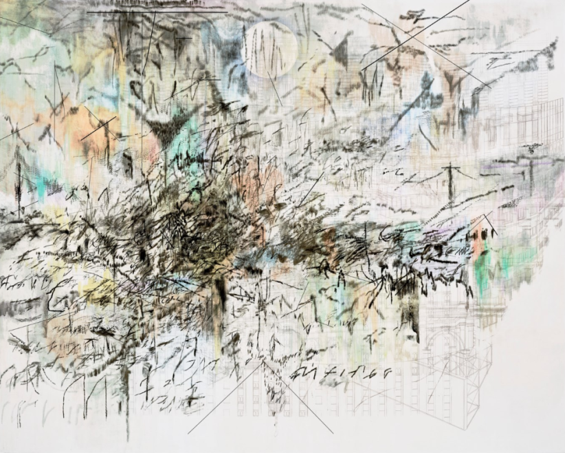 JULIE MEHRETU (B. 1970) Fever graph (algorithm for serendipity) acrylic, ink and graphite on canvas Painted in 2013. Estimate: $4,000,000-6,000,000