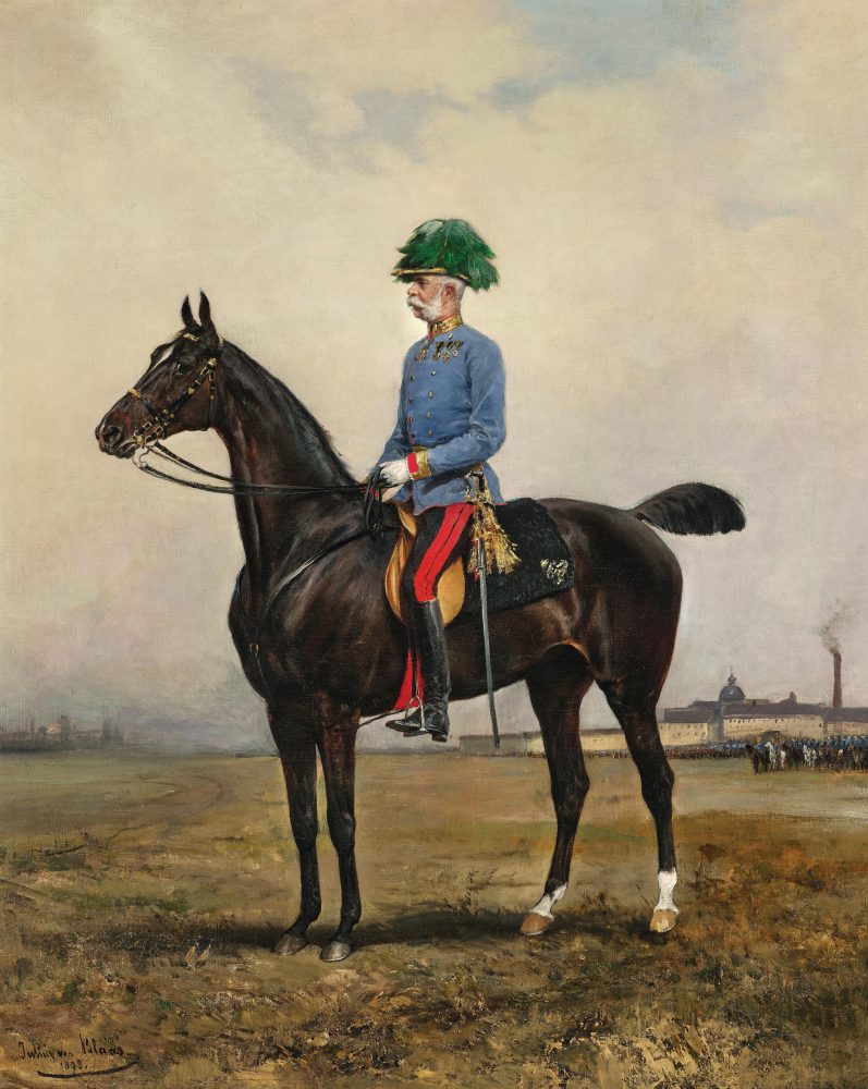 Julius von Blaas (1845–1923) Imperatore Francesco Giuseppe I a cavalloprezzo realizzato € 26.000