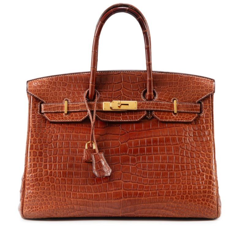 Hermès, Fauve Matte Porosus Crocodile Birkin 35 Gold Hardware, 2008. Estimate 18,000 - 25,000 EUR