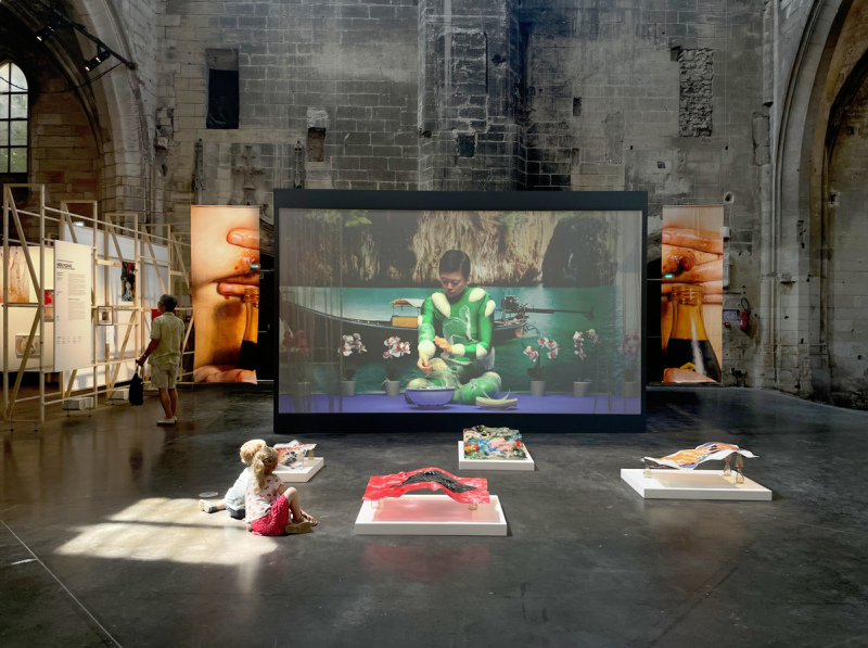 Across the Ocean. Installation view. Louis Roederer Foundation Talent Award 2023 - Rencontres de la Photographie d'Arles 2023. Photo by Philippe Calia. Courtesy of the artist.
