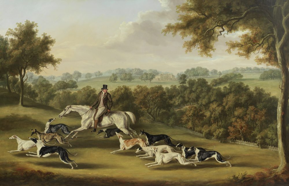 William Henry Davis of Colonel Newport Charlett’s Favourite Greyhounds, oil on canvas. Estimate_ £50,000-80,000