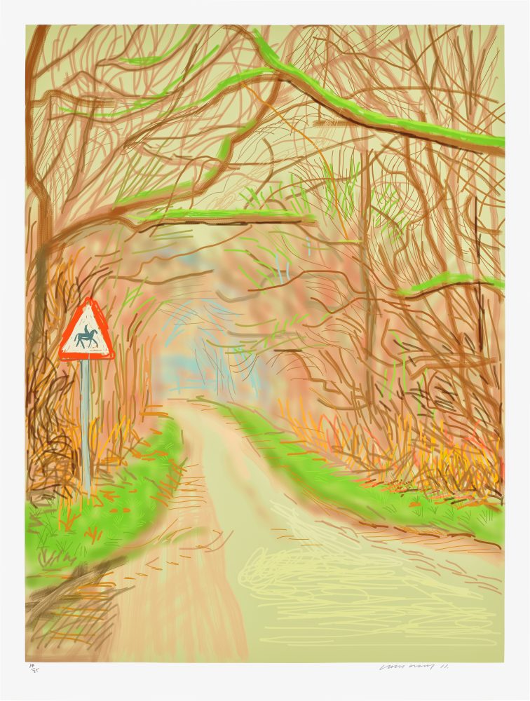 David HockneyThe Arrival of Spring in Woldgate, East Yorkshire in 2011 (twenty eleven) - 30 April , 2011 Estimate: £70,000 – 90,000