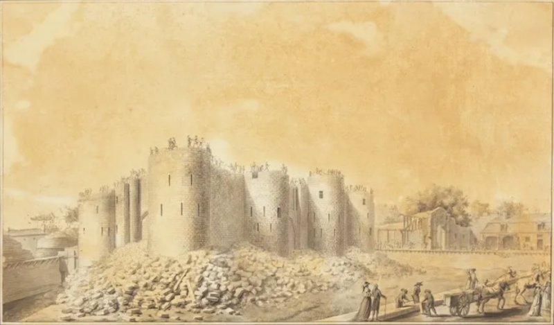 Étienne-Louis-Denis Cathala, "The Destruction of the Bastille" (1789)