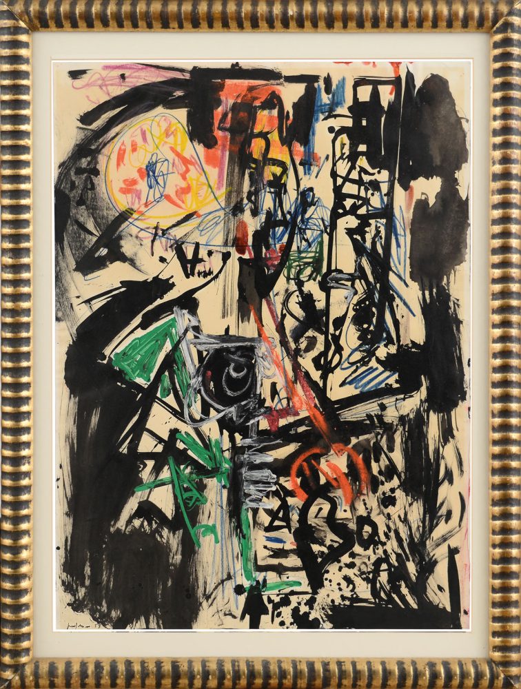 EMILIO VEDOVA [Venezia 09/08/1919 - Venezia 25/10/2006], Studio (Presenza Epola), 1957-58. Base d’asta: 35.000 €