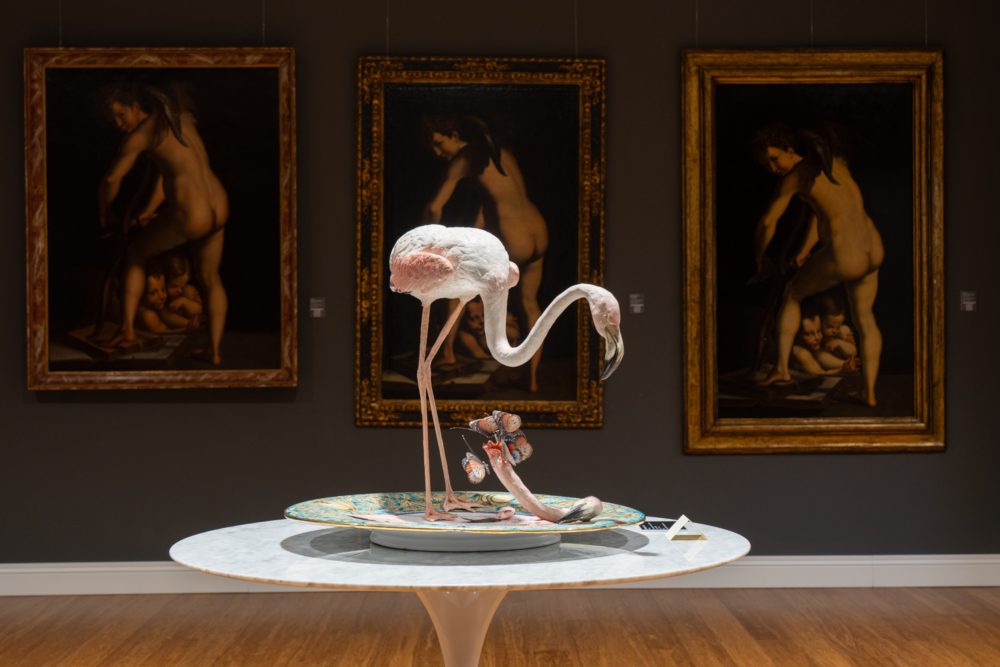 Installation view (“Flamingo”).