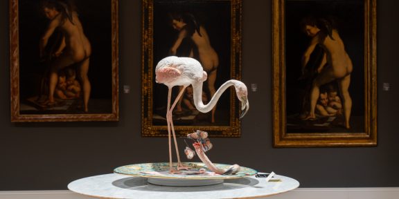 Installation view (“Flamingo”).