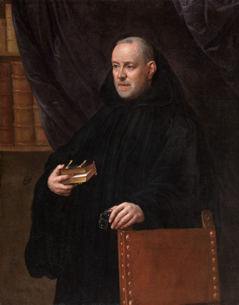 DIPINTO RITRATTO DI FRATE CON LIBRO IN MANO DI LEANDRO BASSANO