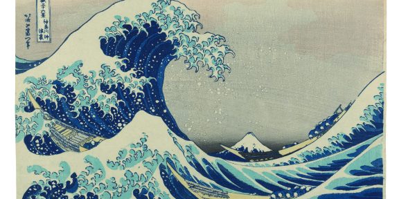 KATSUSHIKA HOKUSAI (1760-1849) Kanagawa oki nami ura (Under the well of the Great Wave off Kanagawa) [“Great Wave”] Price Realized: $856,800