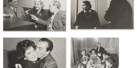 MARIA CALLAS (New York 1923-Parigi 1977) Lotto composto da quattro fotografie in bianco e nero con Luchino Visconti, sei telegrammi, una cartolina e quattro biglietti di complimenti. Provenienza: Il presente lotto proviene dell'archivio personale di Maria Callas ed era conservato a Parigi, in Avenue Georges Mandel 36. base d’asta: 1.000 €