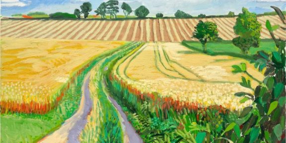 David Hockney, Path Through Wheat Field, July