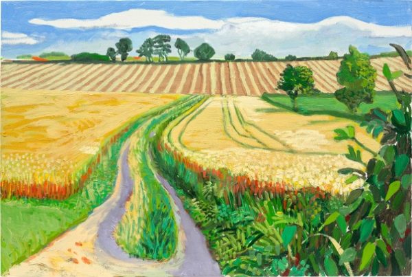 David Hockney, Path Through Wheat Field, July