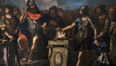 DYS44 Lampronti Gallery. Guercino, Eroismo di Muzio Scevola davanti al re etrusco Lars Porsenna