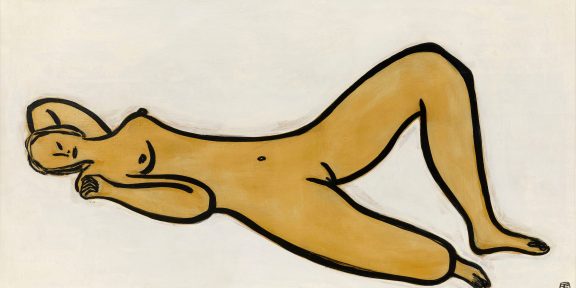 Sanyu, Reclining Nude, with Raised Knee II