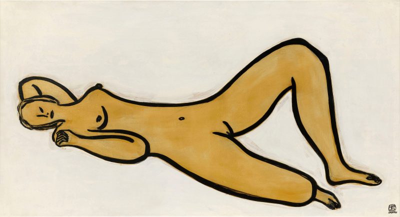 Sanyu, Reclining Nude, with Raised Knee II 