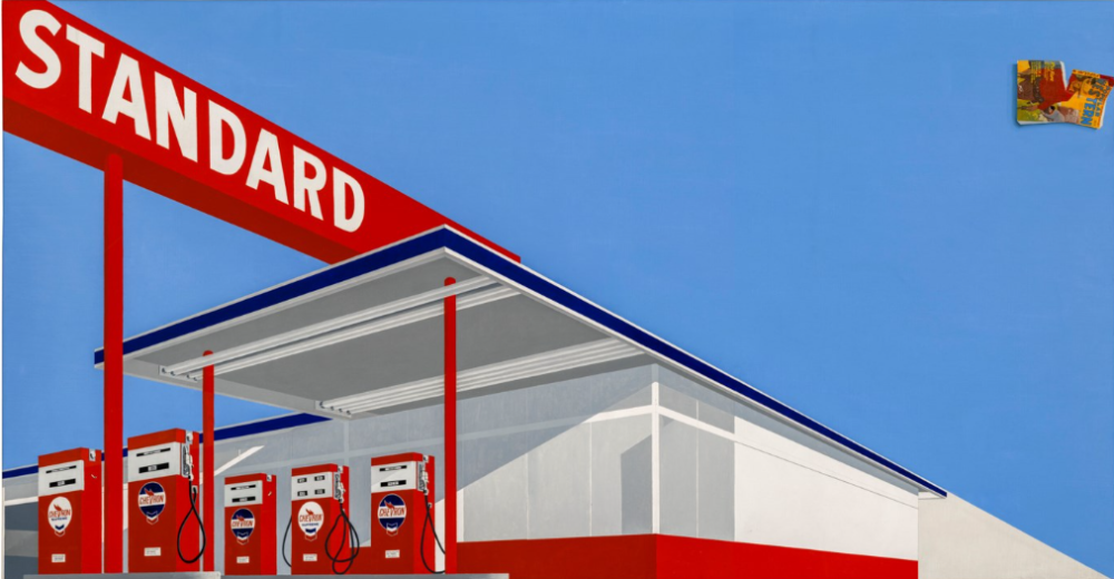 ED RUSCHA (B. 1937)Standard Station, Ten-Cent Western Being Torn in Half