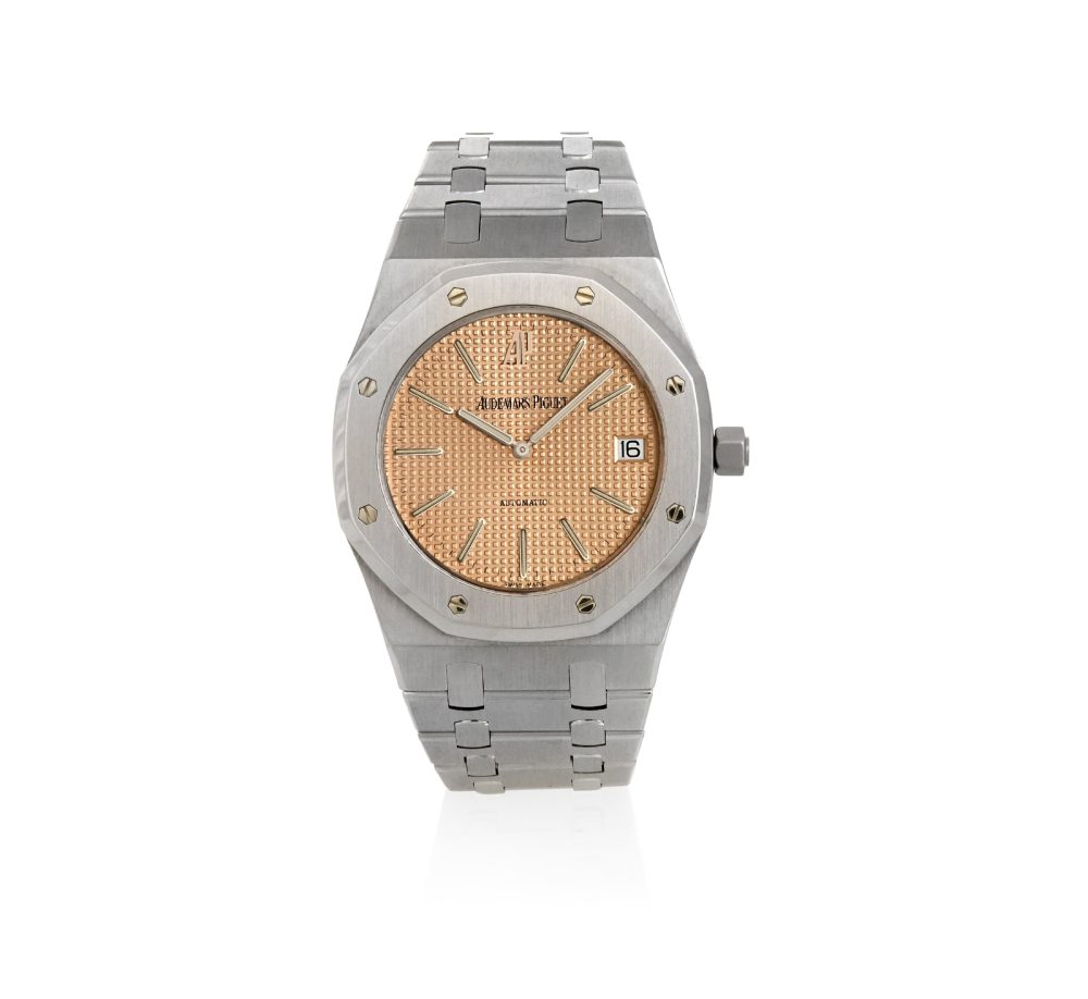 Lotto 113AUDEMARS PIGUET LIMITED EDITION N. 824/1000
Modello: Royal Oak Jumbo Jubilée ref. 14802ST.OO.0944ST.02
Anno: 1994
Base d'asta 80 mila euro