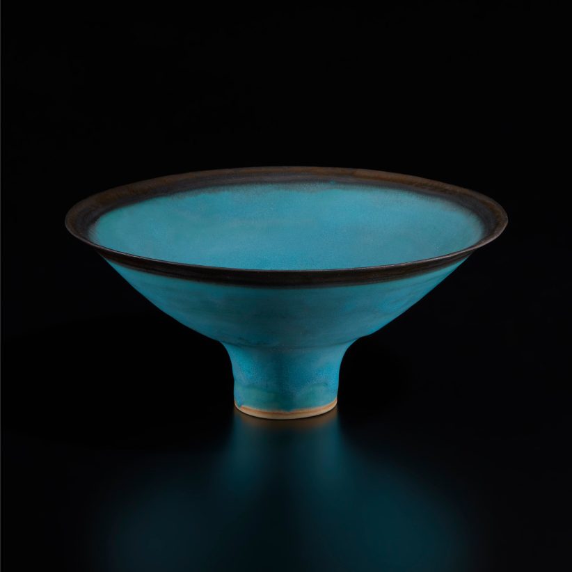 Lucie Rie, Footed Bowl (blue)