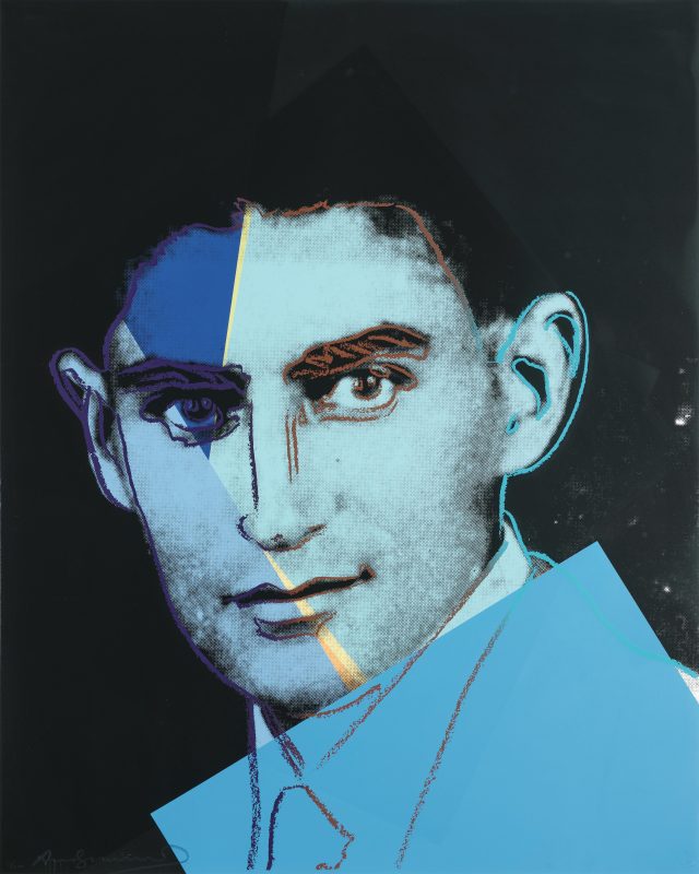 Andy Warhol, Franz Kafka, dalla serie: Ten Portraits of Jews of the Twentieth Century, 1980, 10 serigrafie a colori su Lenox Museum Board, ognuna firmata Andy Warhol, n. 11 dell'edizione di 200 impressioni, stampe in foglio di 101,6 x 81,3 cm, prezzo realizzato € 1.087.500