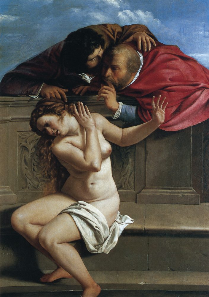 Artemisia Gentileschi, Susanna and the elders, 1610, oil on canvas, 170 x 119 cm Pommersfelden, Kunstsammlungen Graf von Schönborncredit : akg-images / MPortfolio /

