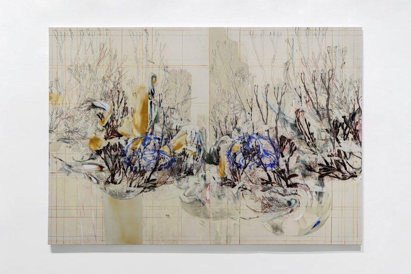 Marta Spagnoli, Fantasmata II, 2024, acrilico, olio, grafite su tela, 160x230 cm, © l’artista e GALLERIA CONTINUA, ph. Ela Bialkowska, OKNO Studio.