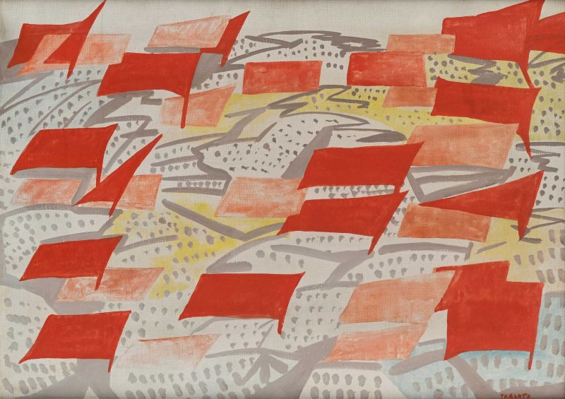 Giulio Turcato, Comizio, 1948, olio su tela, 50x70 cm, Courtesy Galleria Lombardi